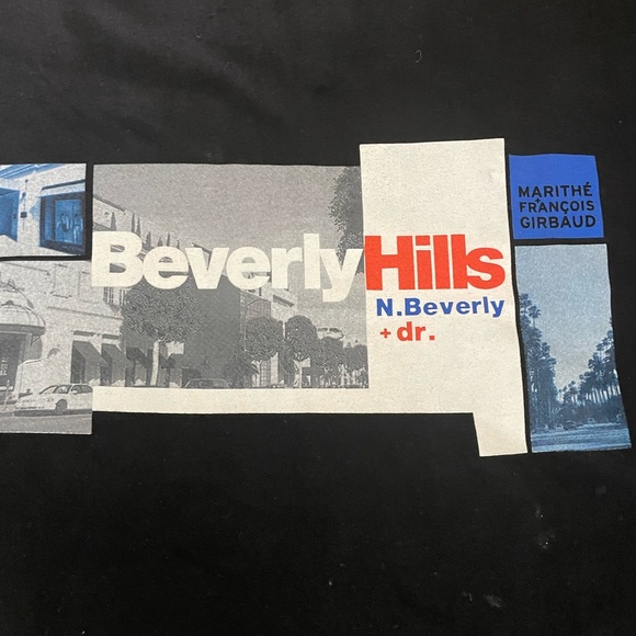 Men’s Oversized XL Graphic Tee Designer Marithe Francois Girbaud  Beverly Hills - Picture 2 of 3